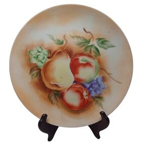 Lefton China Vintage Hand Painted Fruit Plate SL 5935 Japan Porcelain Decor